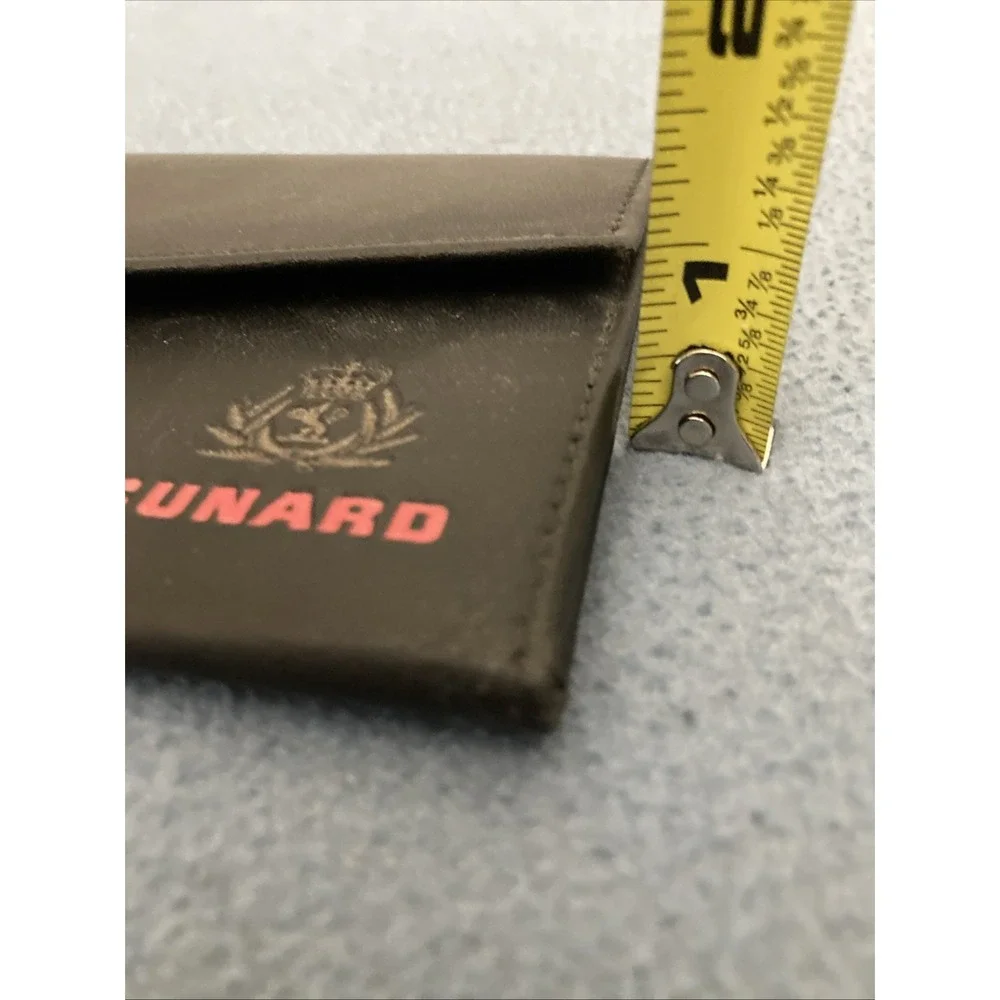 Cunard Shipping Black Faux Leather Travel Wallet Organizer for Tickets, Cash ETC